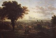 John glover View of London from Greenwich oil painting on canvas